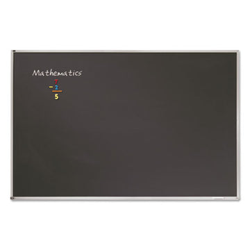 Quartet® Porcelain Black Chalkboard With Aluminum Frame, 48 X 96, Silver freeshipping - TVN Wholesale